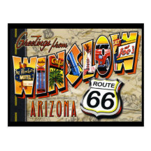 Winslow Arizona vintage postcard