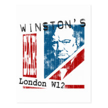 Winston's Bar, London (worn look) Post Cards
