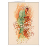 Winter - Alphonse Mucha Art Nouveau Cards