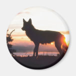 Winter Animal Silhouette Refrigerator Magnet