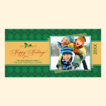 Winter Argyle Happy Holidays Photocard (green) photo cards