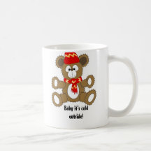 winter bear, Baby it's cold outside! Mugs