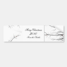Winter Berry Branch in Black, Red, and White Bumper Sticker