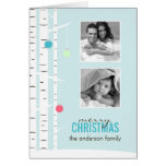 Winter Birch Trees Christmas Tree Ornaments Photo Card