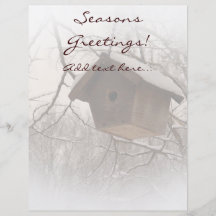 Winter Birdhouse Custom Flyer