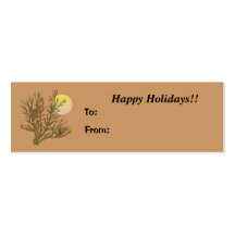Winter Birds Happy Holidays Gift Tag Business Card Templates