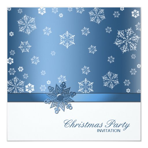 winter blue and white snowflake christmas party 5 25x5 25 snowflake party invites