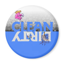 Winter Clean Dirty Dishwasher Magnet magnets
