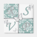 Winter Damask RSVP Magnet