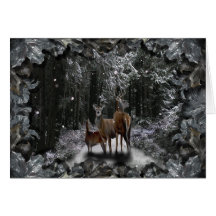 Winter Deer Greeting Card