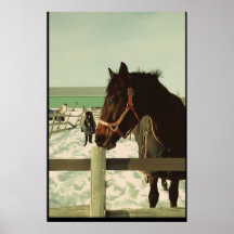 Winter Horses Posters