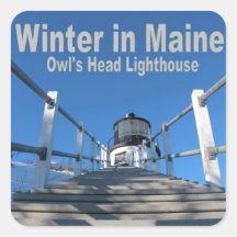 Winter in Maine Square Sticker