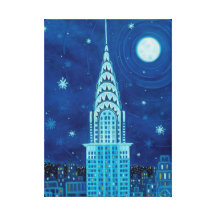 Winter in New York City Wrapped Canvas Stretched Canvas Prints