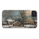 Winter in the Country, A cold  Morning iPhone 4 Case-Mate Case