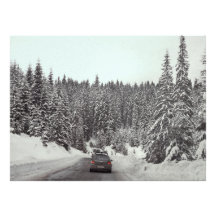 Winter landscape custom announcements