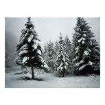 Winter landscape personalised invitations