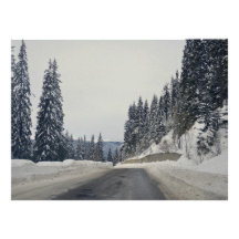 Winter landscape personalized announcements