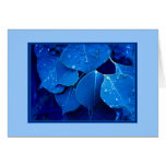 Winter leaves greeting card