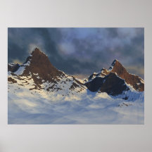 winter mountians poster
