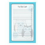 Winter Owls List Stationery