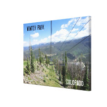 Winter Park Colorado ski lift canvas wrap Canvas Prints