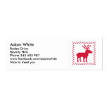 Winter pixel reindeer business card