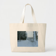 Winter Road Tote Bag