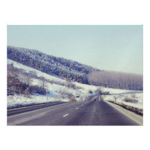 Winter romanian landscape personalised invitations