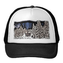 Winter scape deco hat