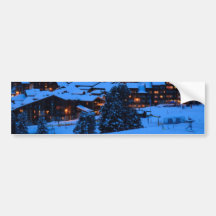 Winter Scene Bumper Sticker