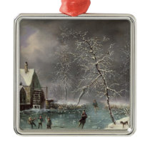 Winter Scene ornaments