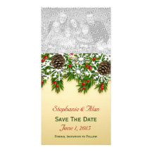 Winter Scene Save The Date PhotoCards Custom Photo Card