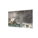Winter Scene Stretched Canvas Print