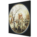 Winter Scene with Skaters near a Castle Canvas Prints