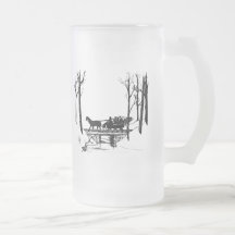 winter sleigh ride coffee mugs