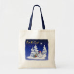 Winter Snow Man Peace on Earth Bag