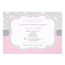 Winter Snowflake Baby Shower Invitations