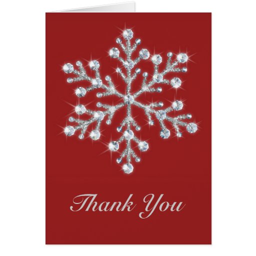 Winter Snowflake Thank You Card