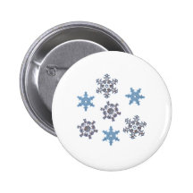 Winter snowflakes button