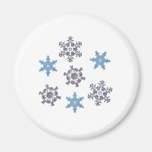 Winter snowflakes refrigerator magnet