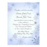 Winter Snowflakes/ Winter Ice Blue Personalised Invite