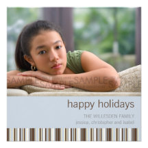 Winter Stripes :: Christmas Photo Card / Invite