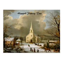 Winter Sunday in Olden Times Postcard