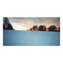 Winter Sunset Customized Photo Card