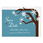 Winter Tree Snowflake Save the Date Announcement