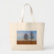 Winter Trees & Farm Fences Pasture Art Bags