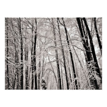 Winter trees personalised invitation