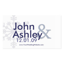 Winter Wedding business card