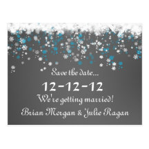 winter wedding post cards