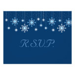 Winter Wedding Snowflakes Response Card Announcement